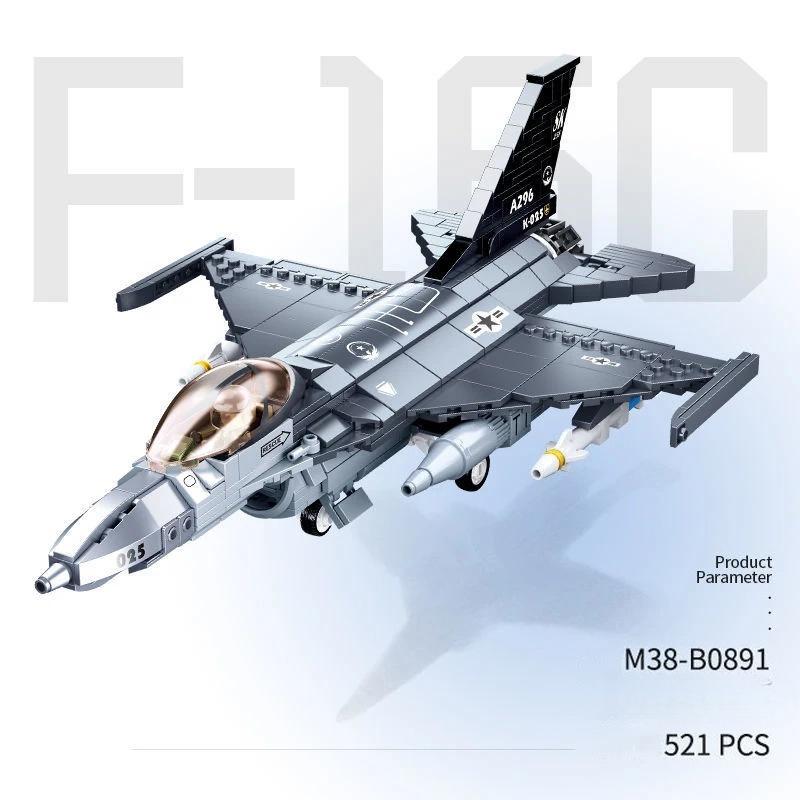 

521pcs Military Series Fighter Plane Assembly Building Blocks Model Children s Educational Toys for Christmas Gifts NO BOX