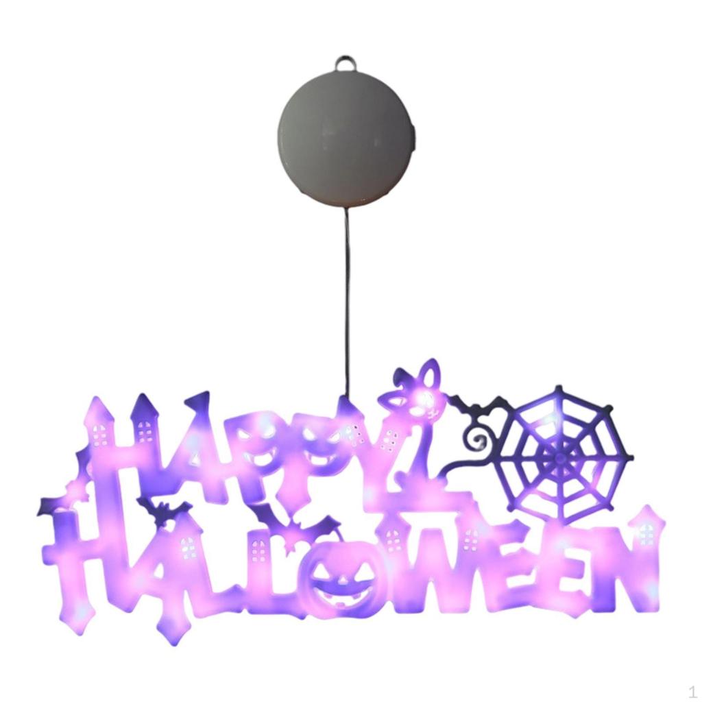 Happy Halloween Sign Decoration Holiday Festive LED Light Up