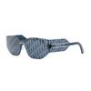 Side Letter Acetate Irregular Shape Sunglasses Women Sunglasses Blue CD40116U16C