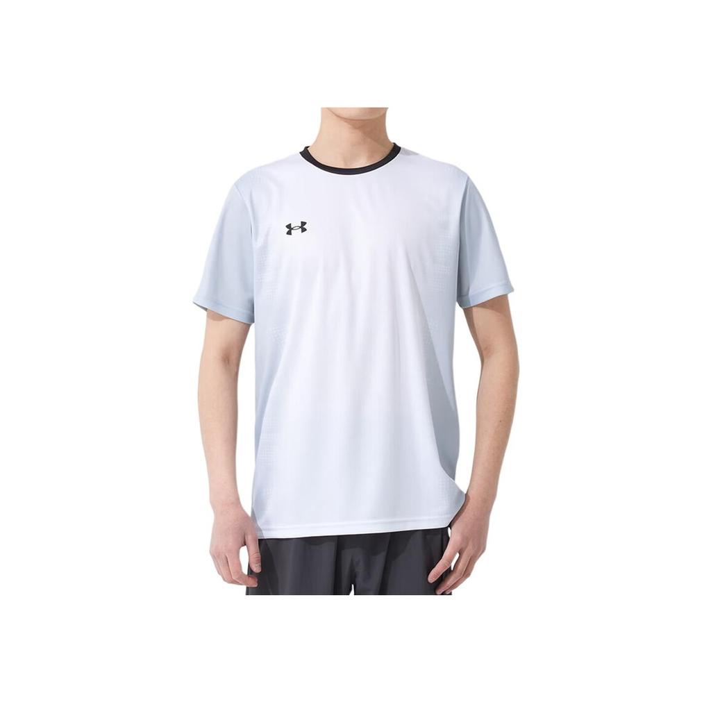 Under Armour Breathable Round Neck Quick-Dry Short Sleeve T-Shirt With Logo Unisex Tops Gradient-White 25500510-100