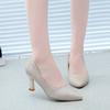  women cute sweet light weight comfort high quality slip on stiletto heel shoes lady golden party heel shoes ab681