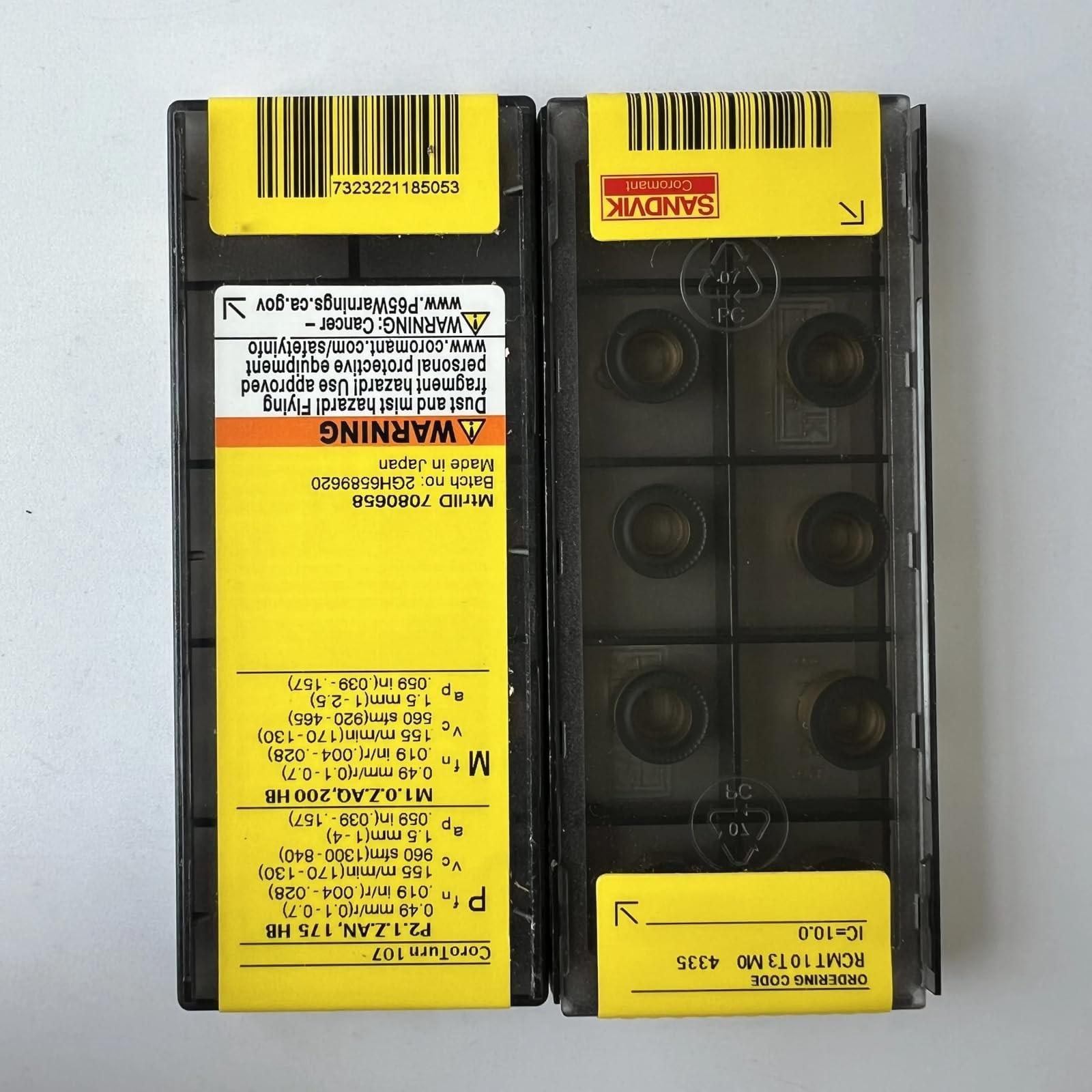 

Original Sandvik / RCMT10T3M0 4335 / CNC lathe carbide blade 10 Pcs