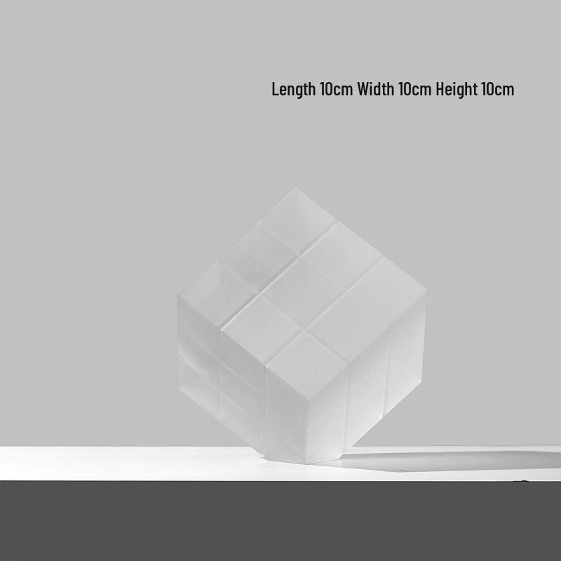 Modern Minimalist 3D Geometric Glass Cross for Living Room or Office Decor