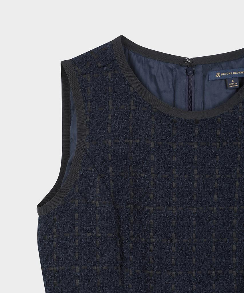 Brooks Brothers Boucle Sleeveless Dress (Navy) (Bbdzwf4150Qef)