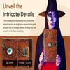 20.32 Cm Leather Journal Third Eye Deckle Edge Paper Grimoire Journal Book of Shadows Seven Chakra Spell Book Lock Clasp Notebook
