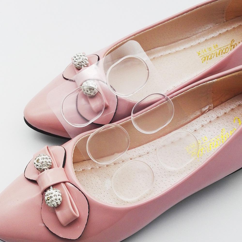 Transparent Silicone Anti-Slip Heel Stickers for High Heels - Two-Piece Set