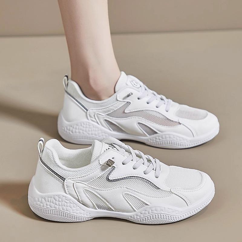 Sommer neue Mesh-Schuhe atmungsaktives Mesh hohle weiße Schuhe Damen vielseitige weiche Sohle Taschenkopf lässige Sportsandalen