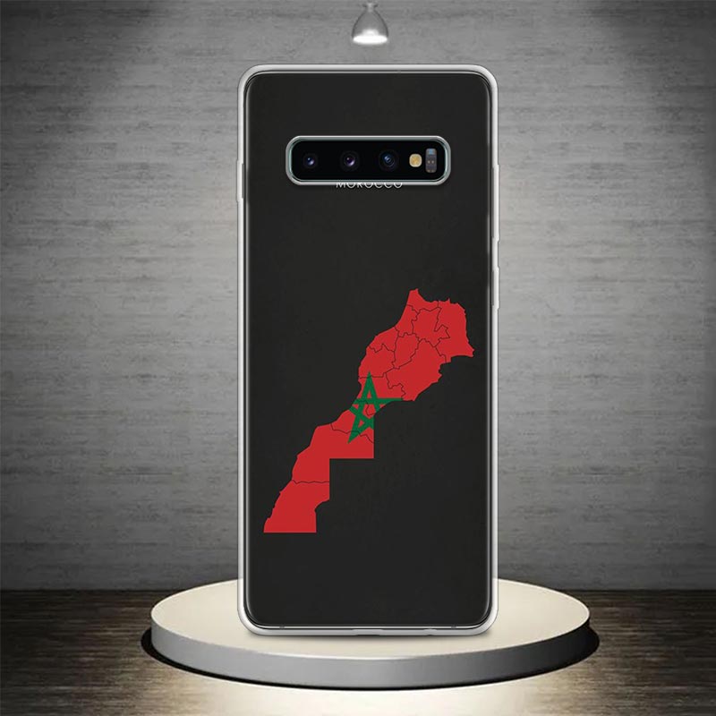 Morocco Flag Phone Case Shell for Samsung Galaxy S22 S23 S24 S25 Ultra S21 FE S20 Plus S10 + S25Edge Soft Pattern Coque Samsung
