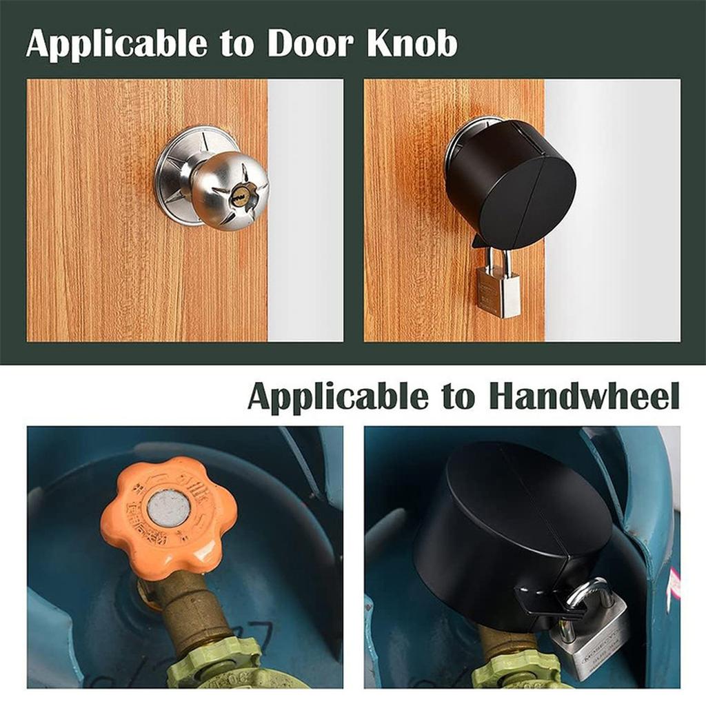 Universal Spherical Door Handle Lock Cover Protective Cap -Dust Shield Faucet Knob Cover Fixing Device Home Security Accesso