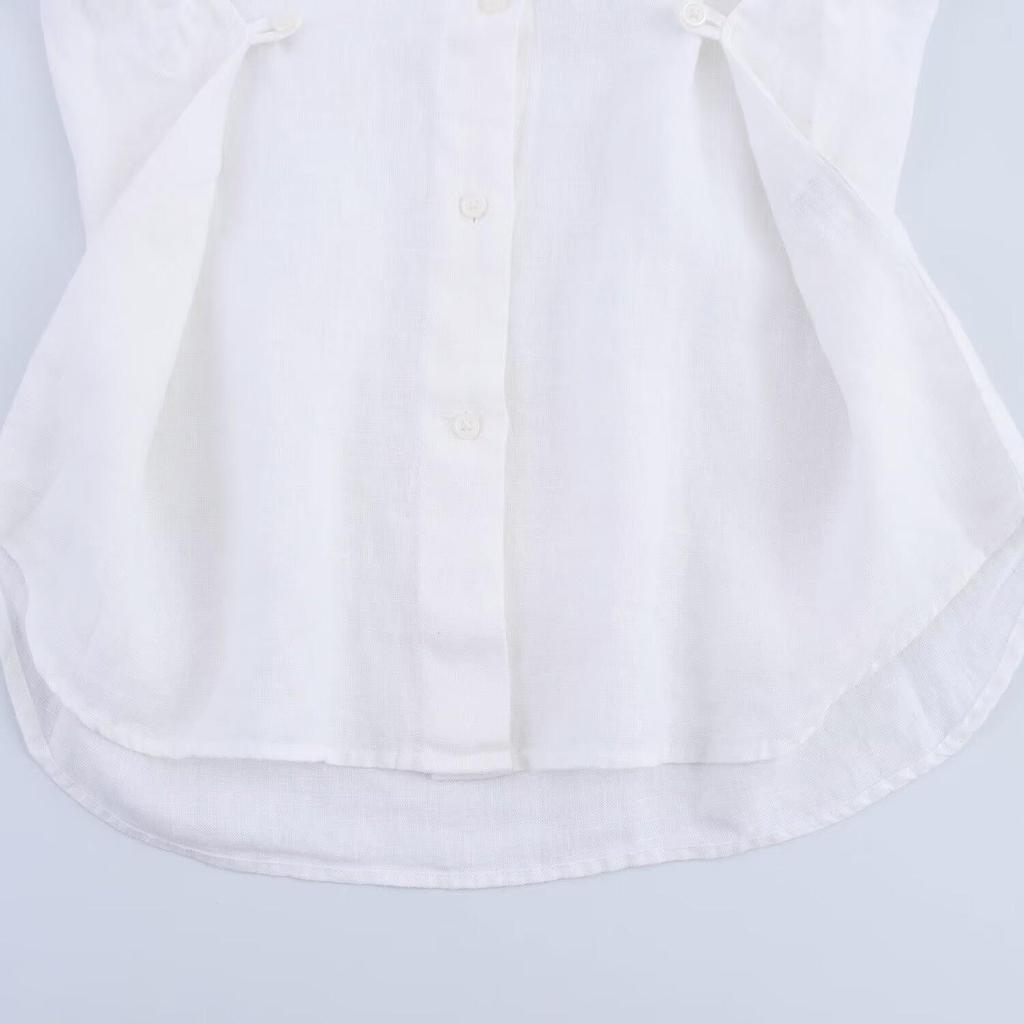 2025 Spring/Summer Women's Loose Long-Sleeve Shirt with Button-Down Collar