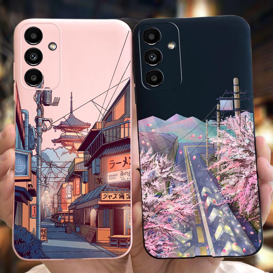 For Samsung A14 5G 2023 Case Lovely Yellow Duck Cat Cartoon Funda For Samsung Galaxy A14 SM-A145F SM-A146B Phone Cover A 14 Etui