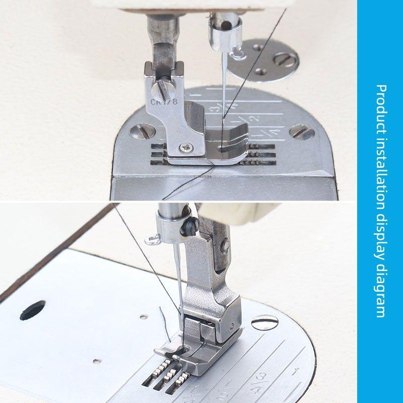 All-Steel High and Low Voltage Foot Computer Machine Flat Neutral CR1/8 0.3 0.5 0.6 Line Pressing Positive Seam Allowance Presser Foot