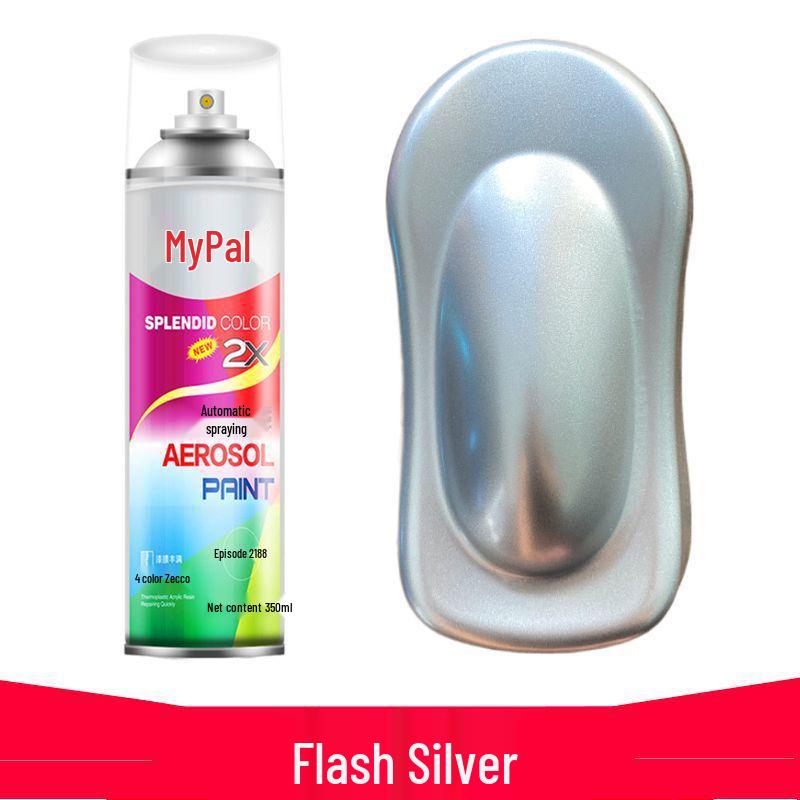 Chrome Self-Spray Stainless Steel & Rust-Proof Paint for Electroplated Metals, Galvanized Surfaces in Silver, Black, & White