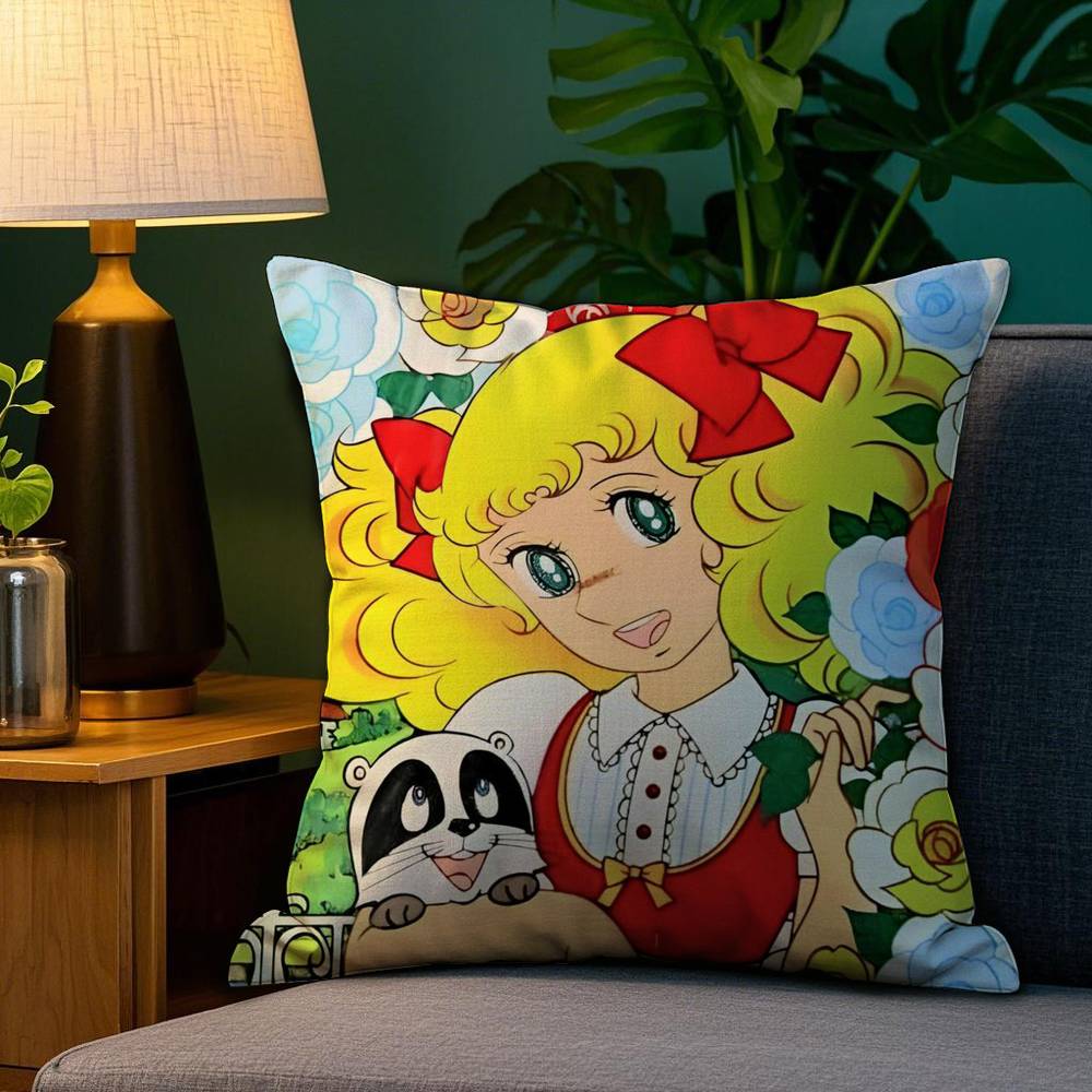 Poszewka na poduszkę Pluszowa tkanina Miękka Dwustronny nadruk Anime C-Candy Candy Poszewka na poduszkę na sofę Poduszki dekoracyjne