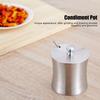 Stainless Steel Sugar Bowl with Lid and Spoon Salt Pot Condiment Can Condiment Pot  Restaurant