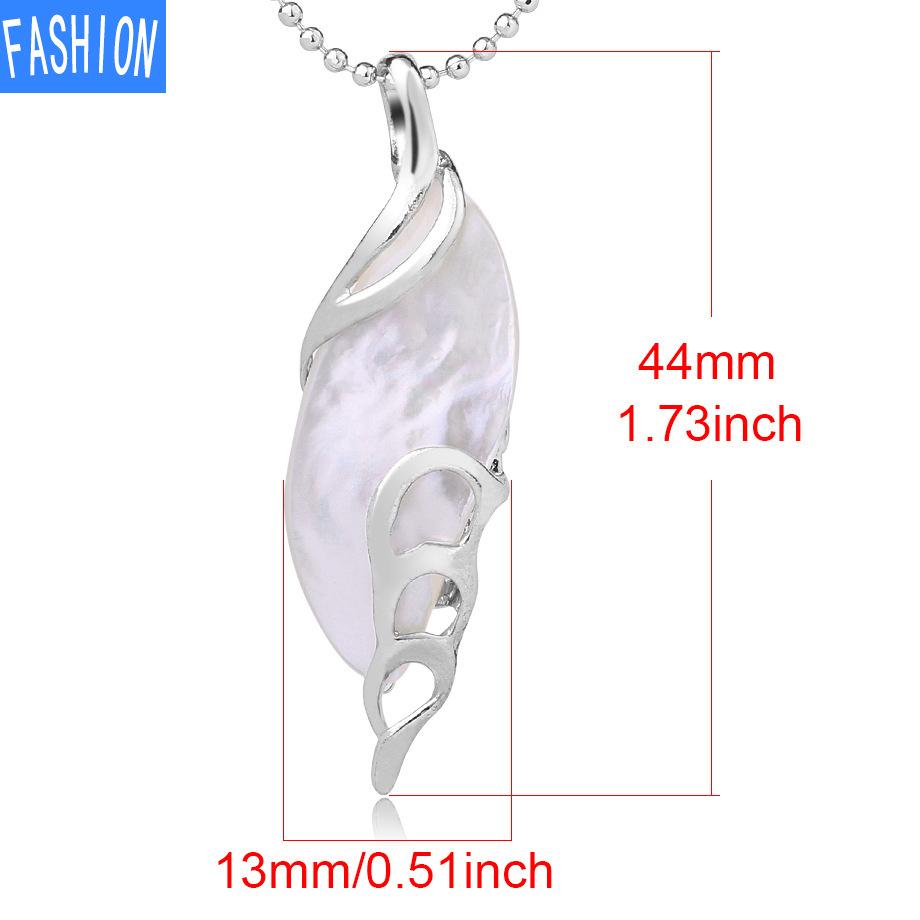 

аксессуары: Ожерелье из ракушки, форма листа, ожерелье из полого жемчуга, кулон из белой ракушки европейской и американской леди necklace small