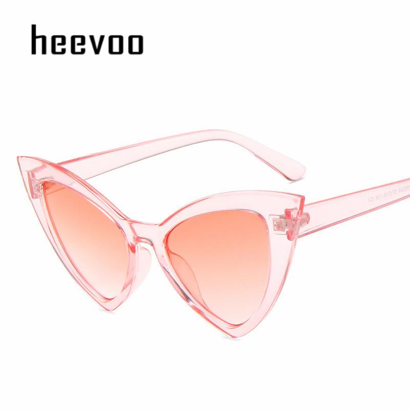 Vintage sluneční brýle Cat Eye pro ženy Retro rámeček Cateye Černé Barevné brýle Dámské Oculos De Sol