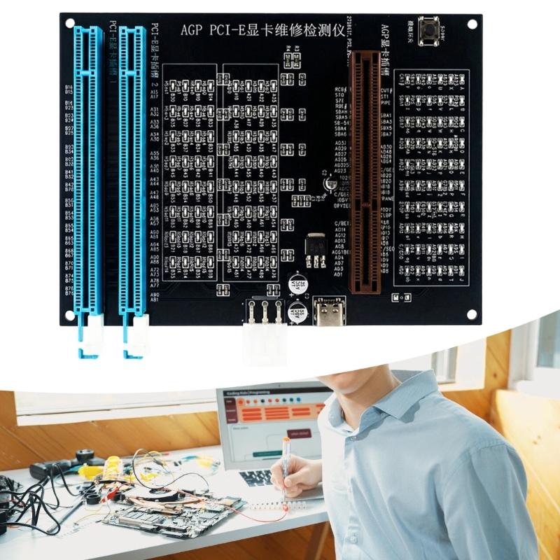 AGP PCIE Grafikkarte Tester Mit LED-Anzeigen Für Schnelle Fehlererkennung Und Diagnose