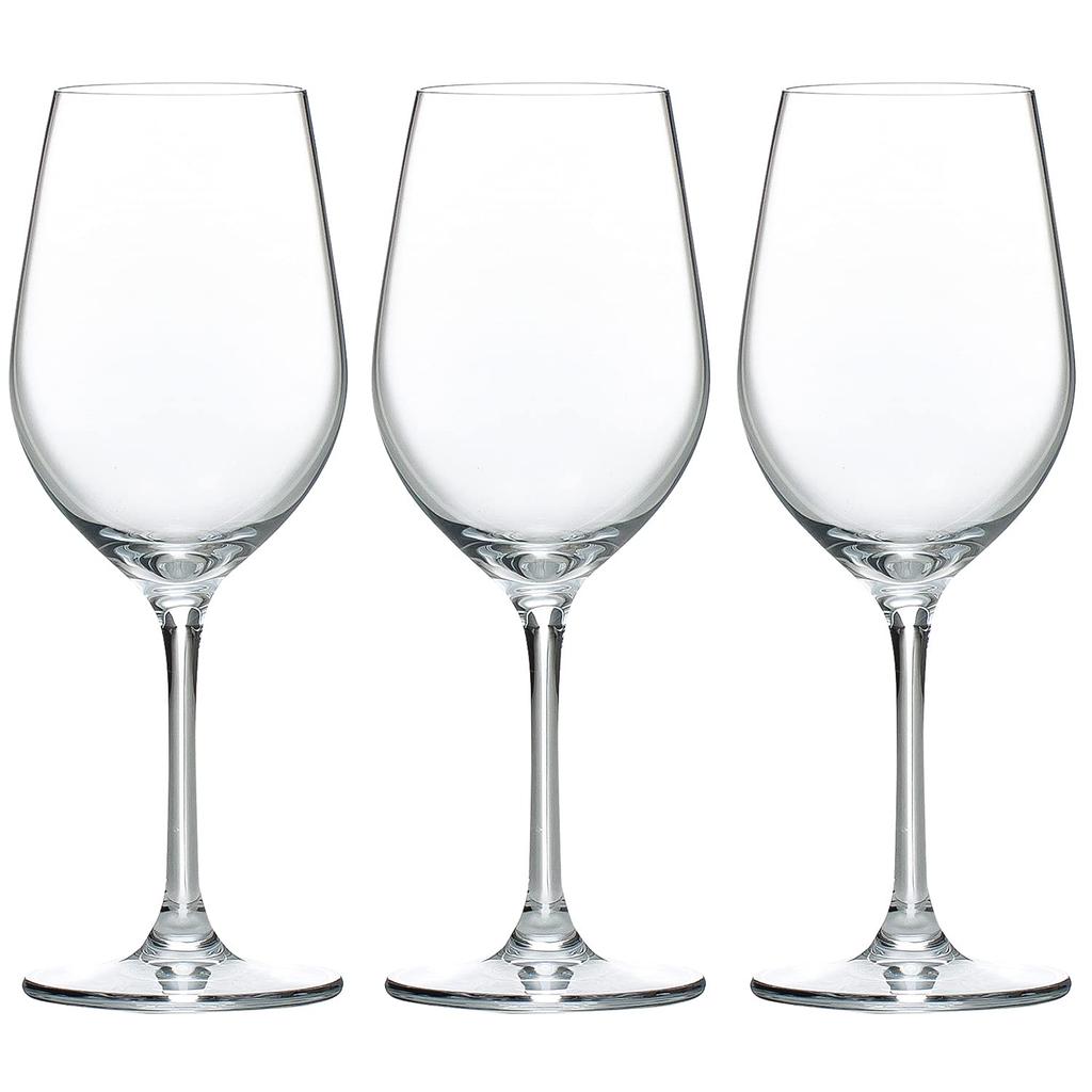 Toyo Sasaki Glass DIAMANT Wine Glasses, 255ml, Set of 3, Dishwasher Safe, Shatter-Resistant, Good Design Award Winning, Suitable for Red and White Win