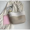 Casual shoulder large capacity bag rope striped design small fresh bag portable tote bag Han Fan fashion