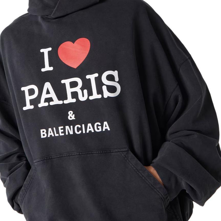 Balenciaga Logo Printed Hoodie 803265TRVM61041