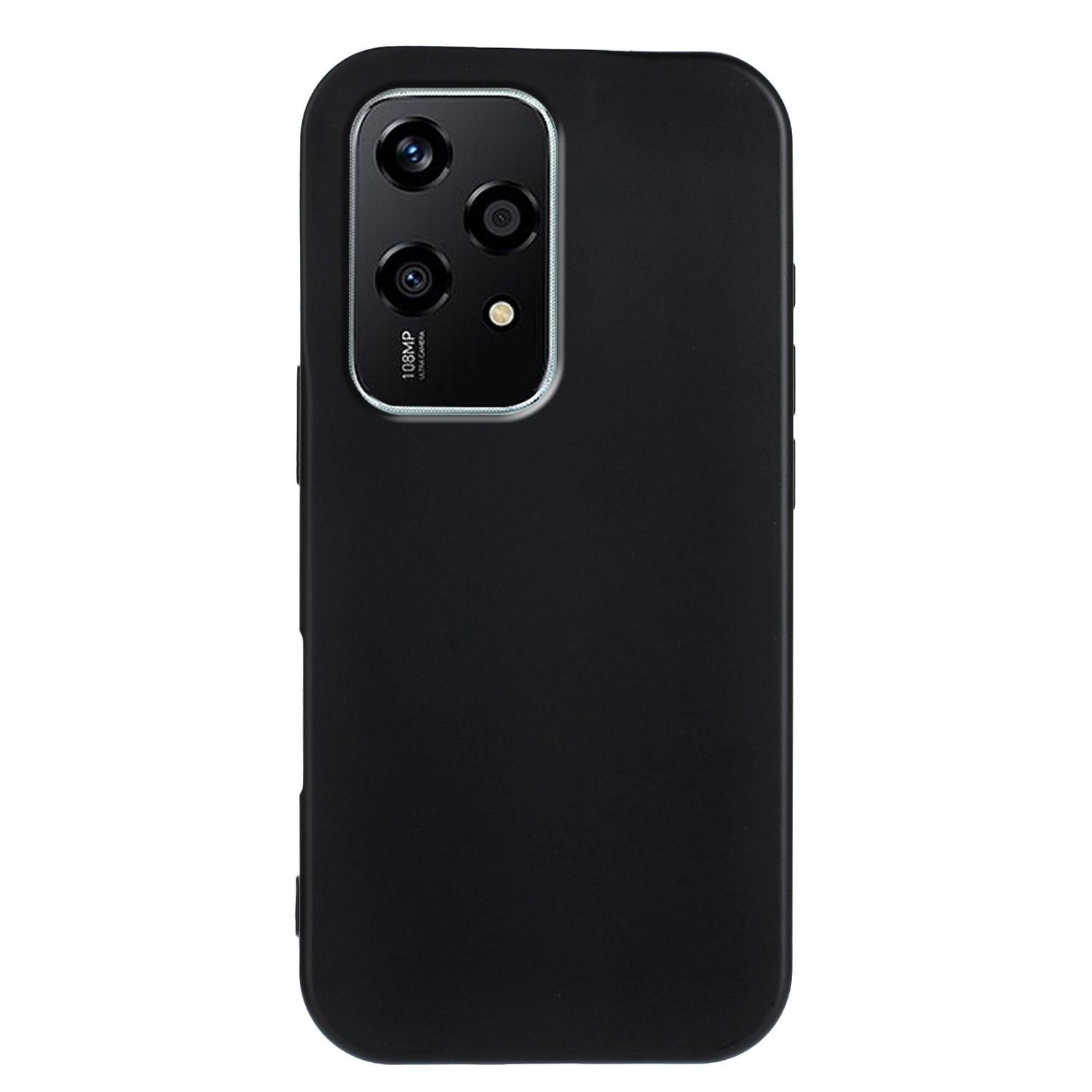 

For Honor 200 Lite TPU Case Soft Matte Anti-fingerprint Phone Back Cover Black