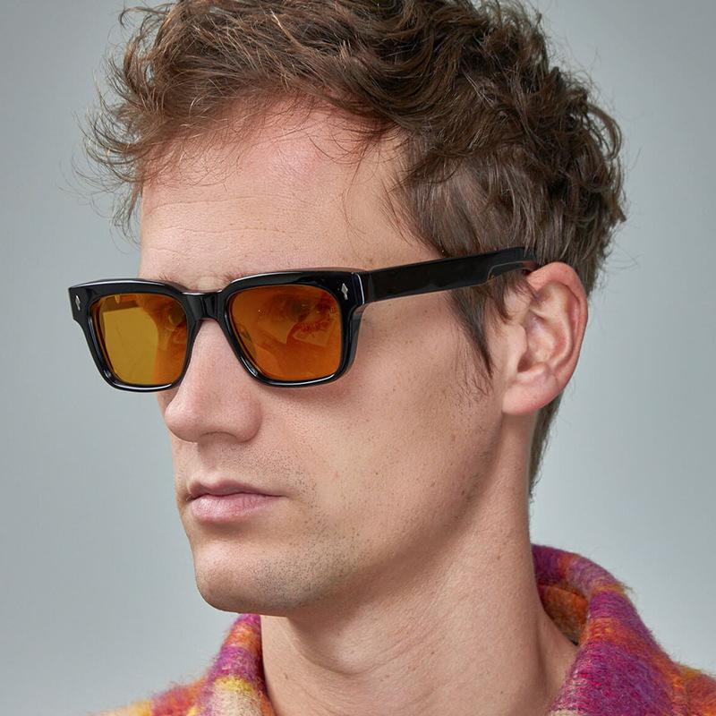 Vintage Retro Style Women's Sun Glasses Rivets Decoration Square Shape Sunglasess Women Driving Hiking Men Sunglass