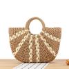 Large Capacity Woven Beach Bag for Women, Niche Design Handheld Vacation Tote with Textured Braiding, Versatile Casual Purse for Seaside & Daily