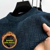 Nuevo suéter de punto grueso para hombre, chaqueta informal cálida con cuello redondo de alta calidad de Jacquard tridimensional, jersey