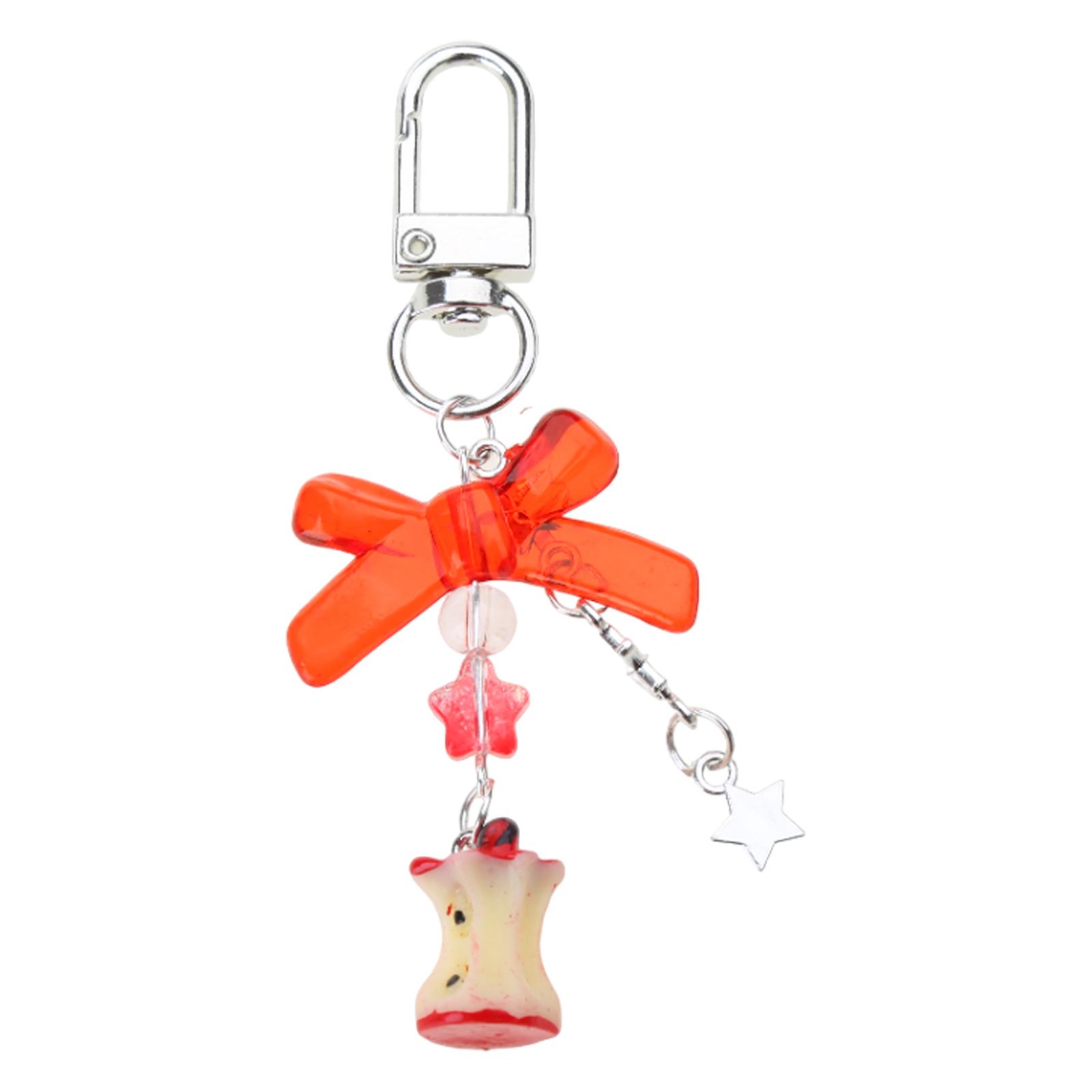 

Брелоки-подвески Apple в виде бантика и звезды, милые и нежные, подвеска, брелок, украшение для рюкзака для женщин и девушек