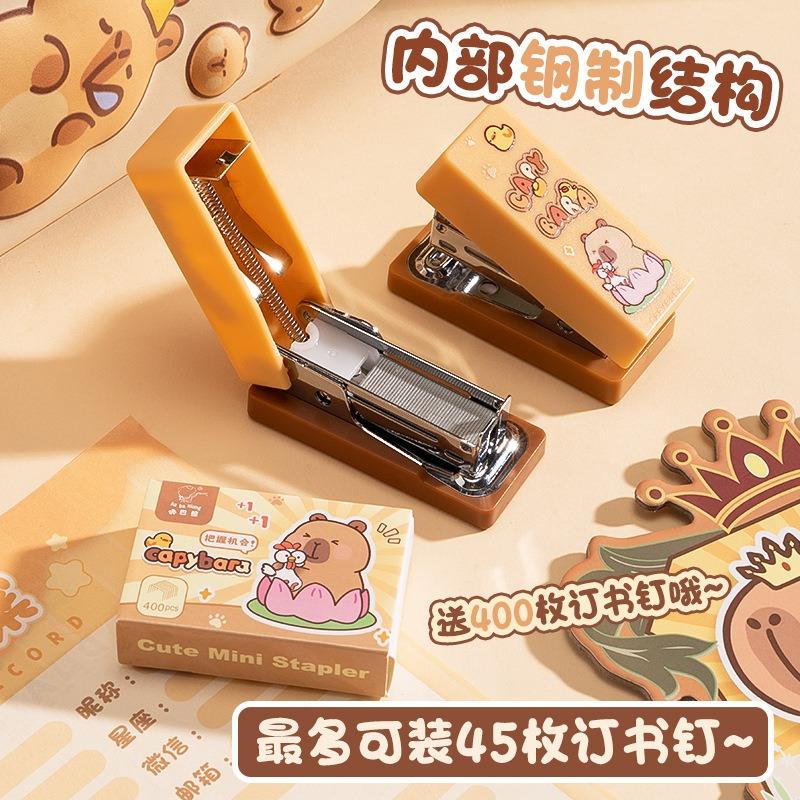 Kabaxiong Mini Stapler Set Cartoon Small Handheld Stapler For Students