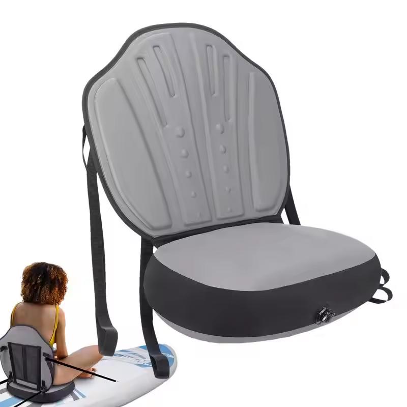 Canoe Inflatable Cushion Surfing Board Seat Adjustable Backrest SUP Inflatable Kayak Seat For Paddleboard Rowboats Fishing Boats