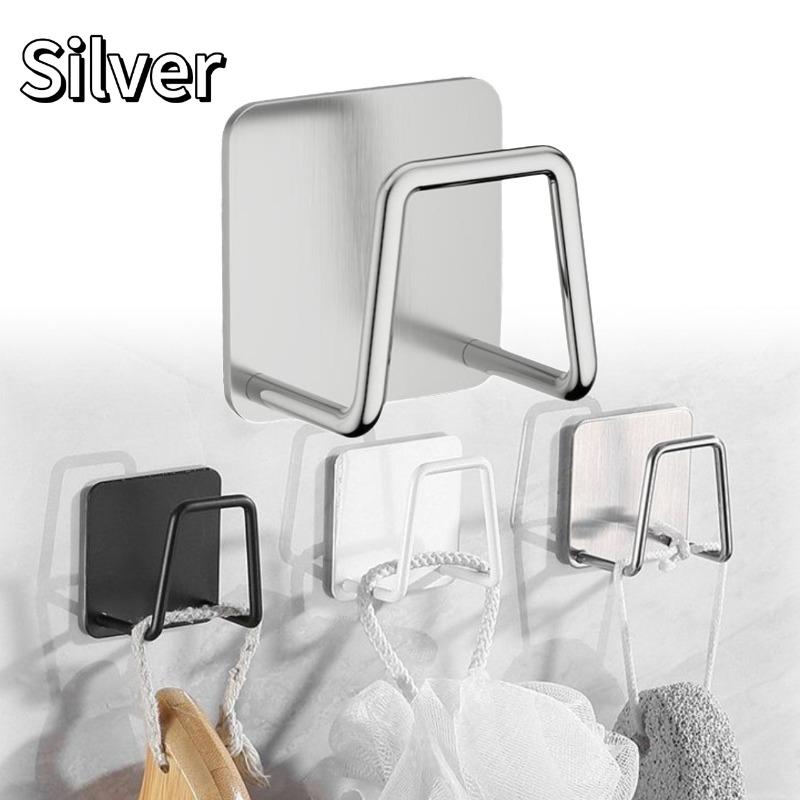 Kitchen Sink Sponges Holder Self Adhesive Drain Drying Rack Bathroom Basin Rack Storage Hooks Kitchen Wall Hooks Accessories