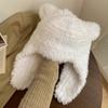 Bear Ear Hat Bear Earflap Beanie Hat Ski Hat Hooded Hat Fleece Earflap Beanie Bomber Hat Plush Trapper Hat