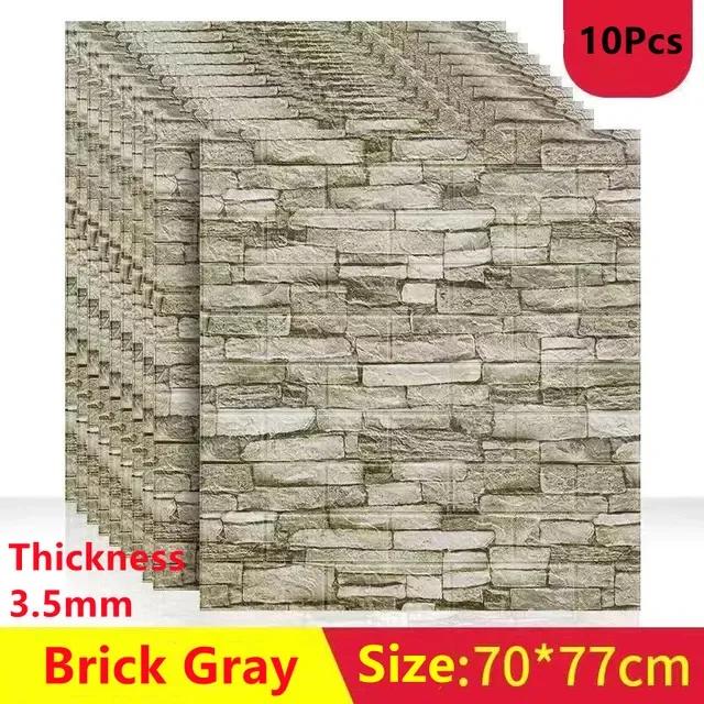 1/5/10 Pcs 3D Wall Stickers Self Adhesive Foam Panels Home Wall Decor Living Room House Brick Sticker Wallpaper Decoration