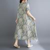 DIMANAF New 2026 Women Plus Size Summer Beach Long Dress Sundress Loose Casual Maxi Lady Floral Vintage Print Dress