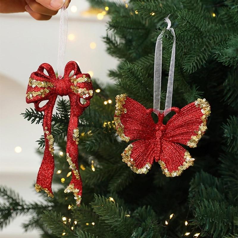 Weather proof Snowflake Christmas Decors Glittered Acrylic Hanging Piece for Multiple Scene
