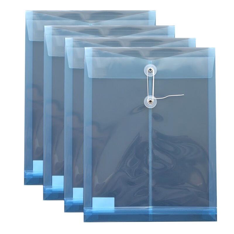 Youyida Blue Transparent String Tie File Bags (12-Pack)
