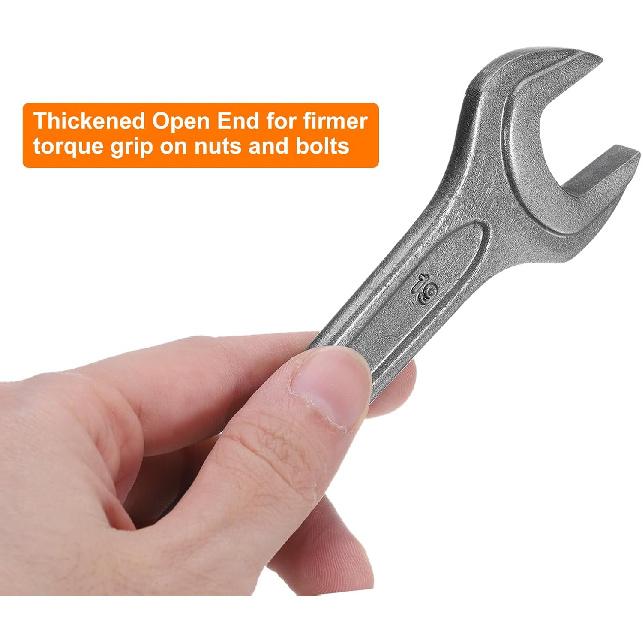 HARFINGTON Single Open Ended Spanner Wrench, 46mm, Thicken CR-V Steel Open End Wrench Tool for for Automotive Repair and Furniture Assembly, Grey