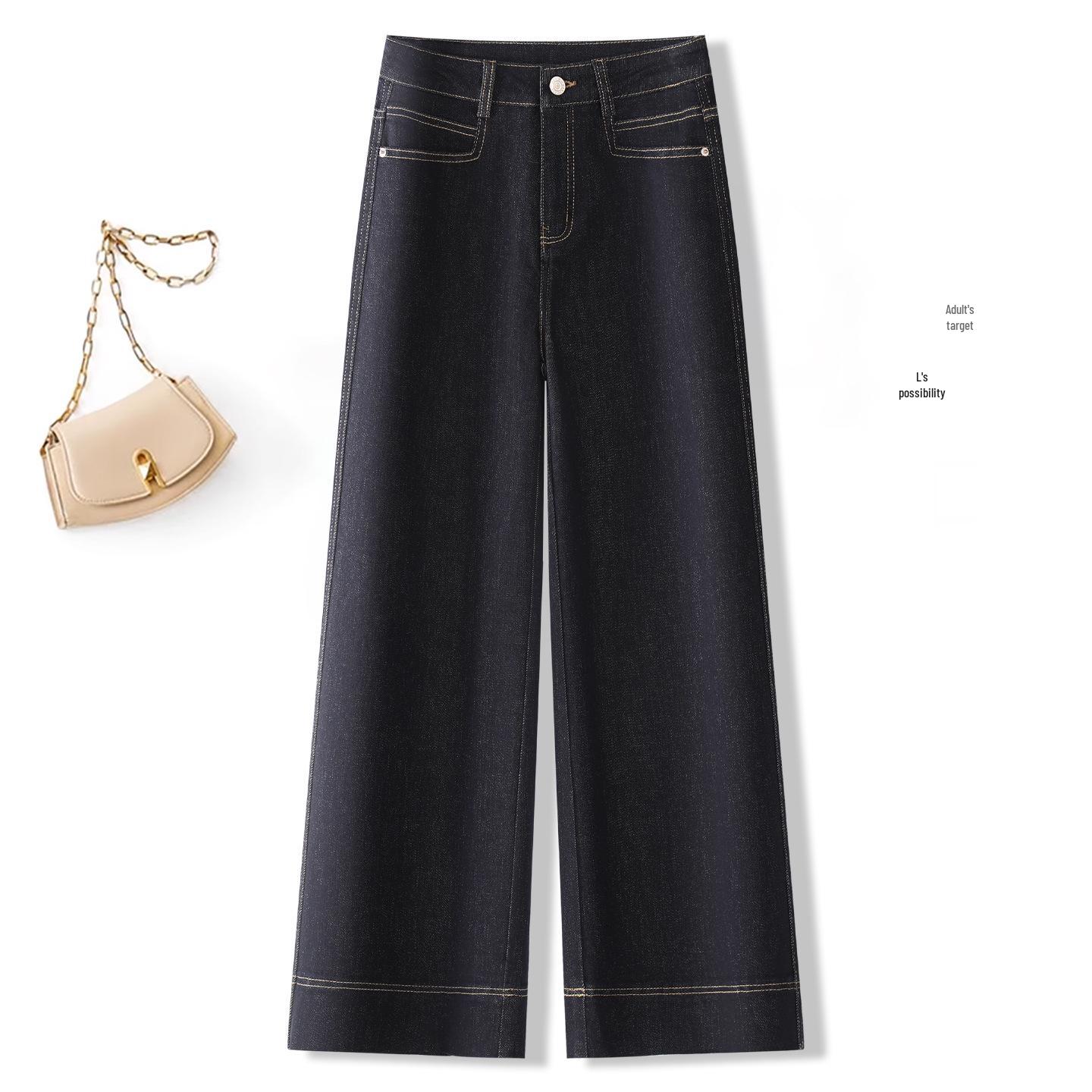 

Women s High Waist Dark Blue Wide Leg Cropped Jeans - Slimming Petite Fit for Spring/Autumn 2026 XL /29 [115-125 lbs]