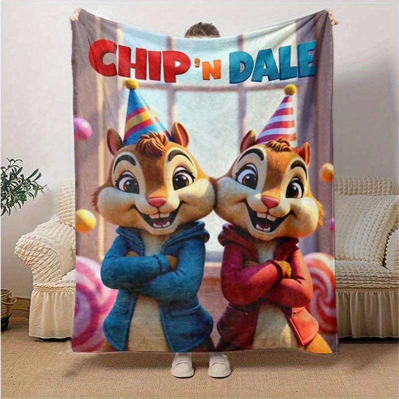 1PC Seasonal Universal Home Decorative Blanket, Cartoon Blanket, for Decorating Your Own Sofa and Living Room, Super Soft Flannel, for All S