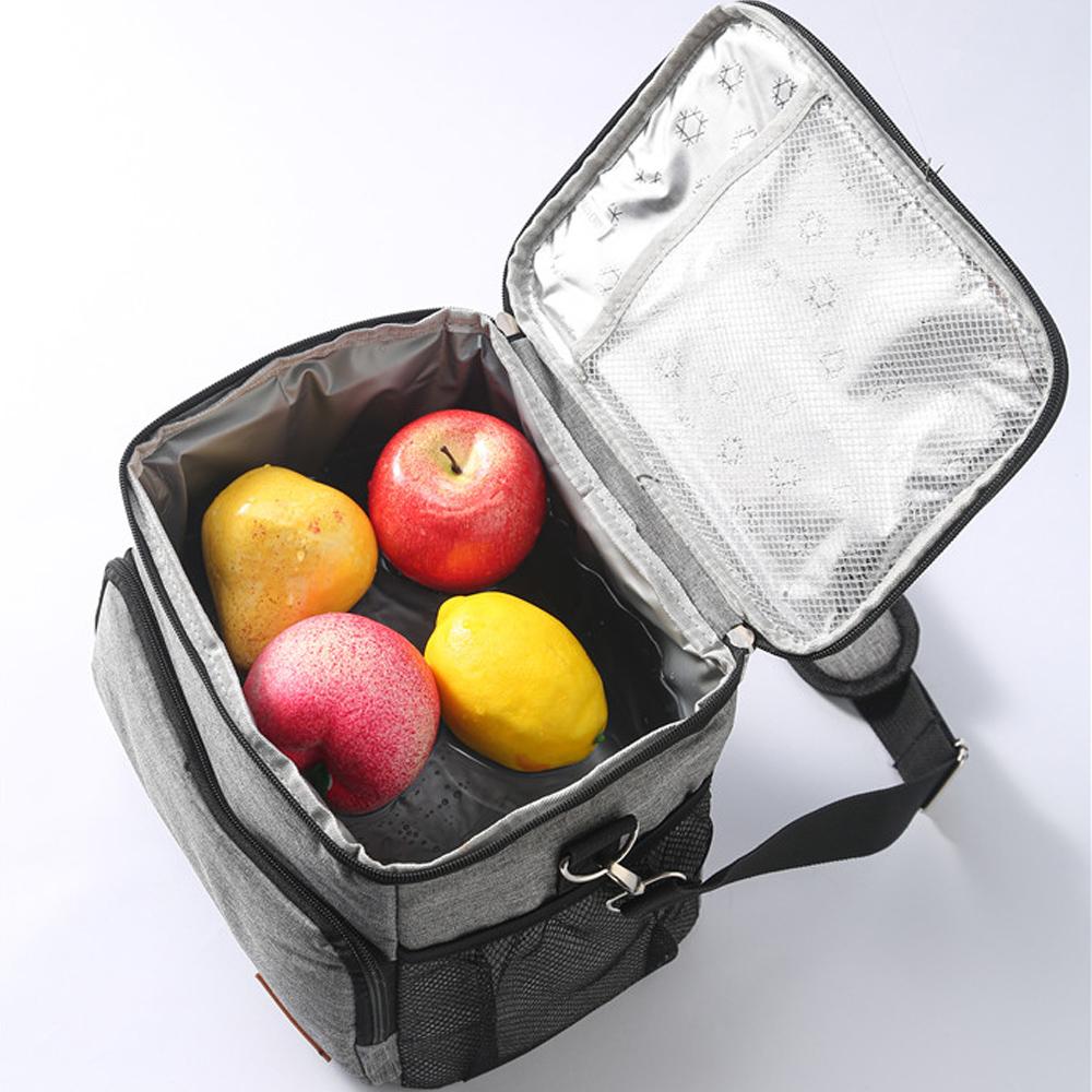 Thermal Shoulder Lunch Bag Waterproof Thick Cooler Handbag Large Insulated Food Grade Peva Family School Picnic Refrigerator Box