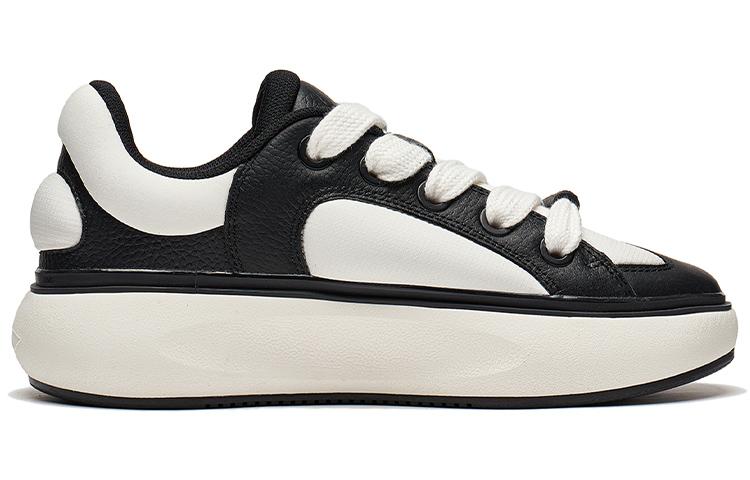 Li Ning Yun You C4D Niedrige Freizeitschuhe Damen Schwarz Weiß AZGT090-2