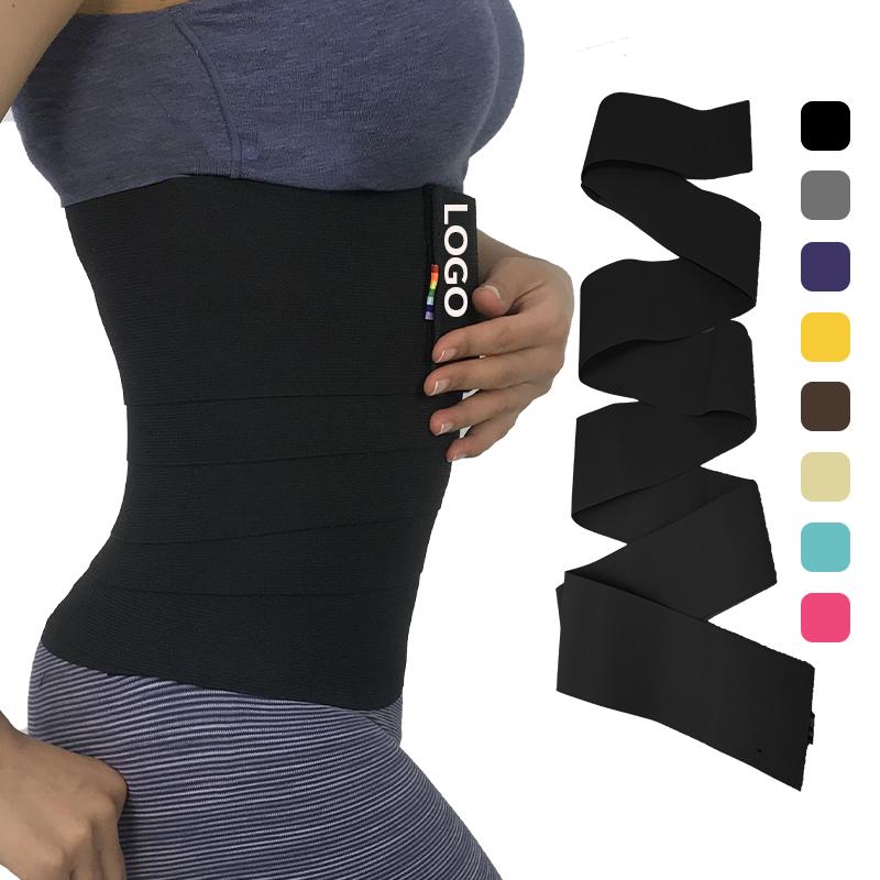 Private Label Slimming Waist Cinchers Tummy Trimmer Belly Wrap Shapewear Breathable Anti-Bacterial Medium Control 4M