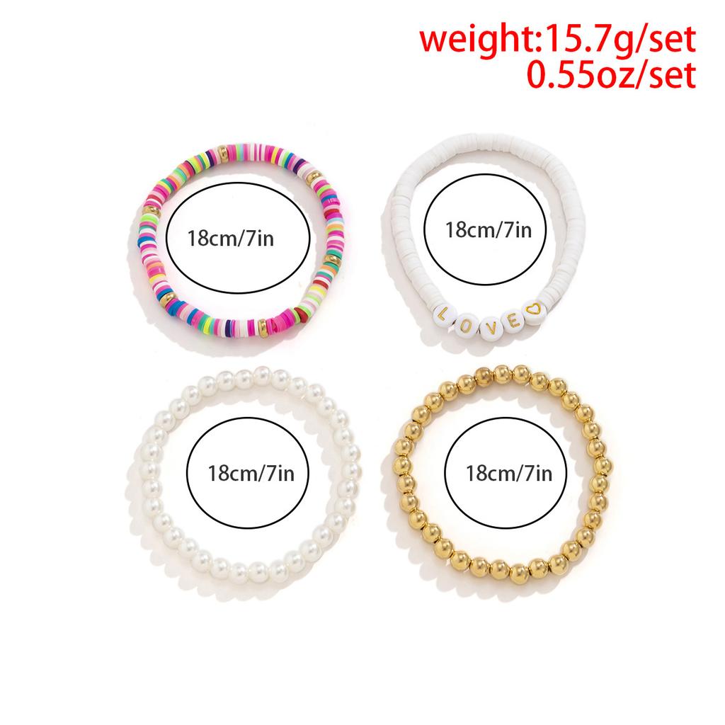 BohemiaColorful Acrylic Hand Beaded Bracelet Women Elegant Temperament Wedding Banquet Jewelry Accessories