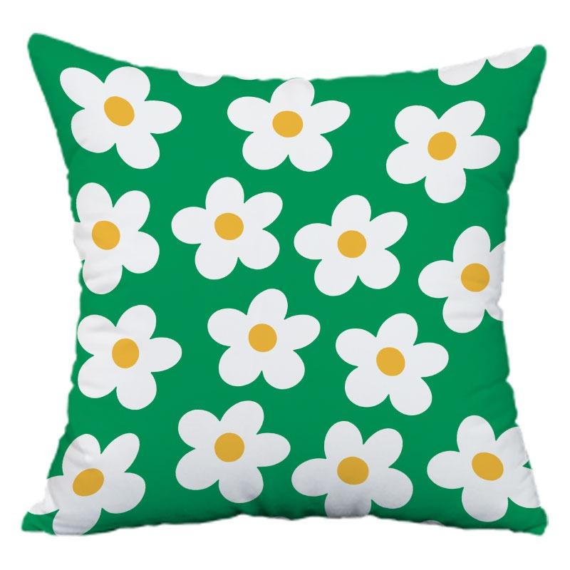 Green and Yellow Geometric Pillowcase Dormitory Decoration Office Living Room Sofa Home Pillowcase
