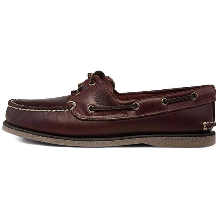 Timberland Leather Handmade Boat Shoes Brown