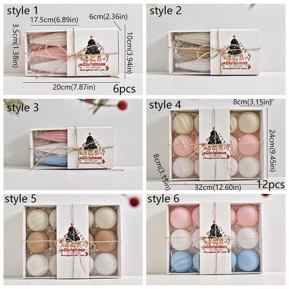 Plastic Flocking Christmas Ball Ornaments Shatterproof Christmas Spheres Pendant  Party Favors