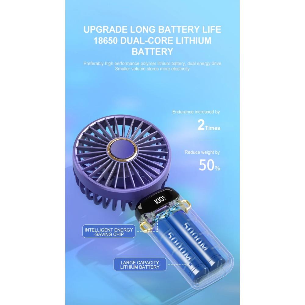 1PC USB Handheld Mini Fan, Foldable and Portable Hanging Neck Fan, 5-speed USB Charging Fan