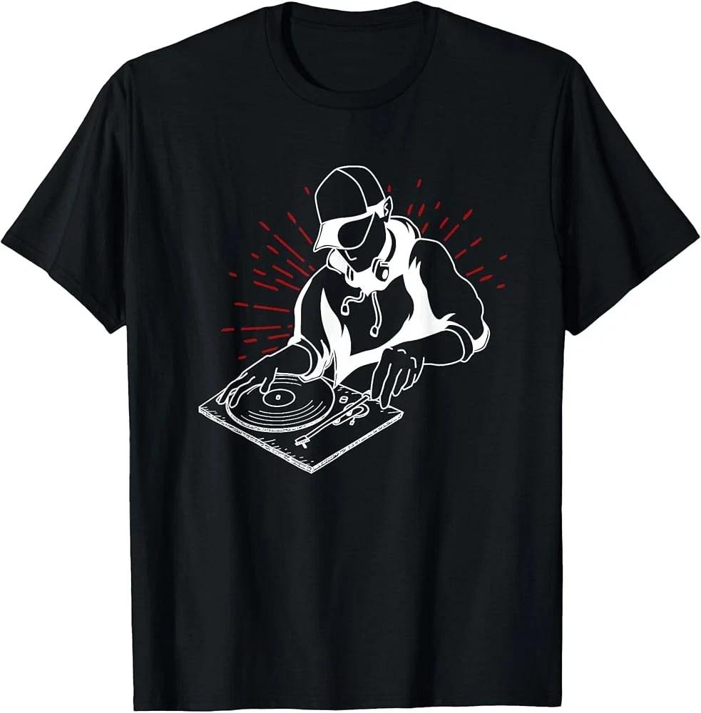 Vintage DJ Nightclubs T-Shirt – Club Music Lover Headphones Graphic Tee L